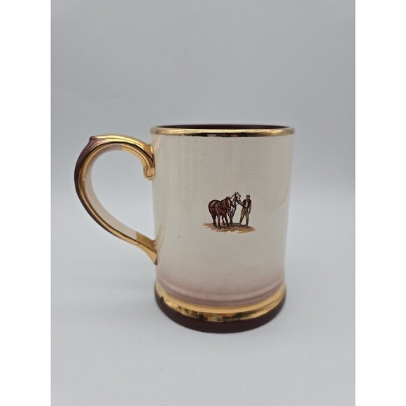 Vintage Tankard by ARTHUR WOOD England Gold Trim "Old Coach House - Bristol" - Picture 3 of 12
